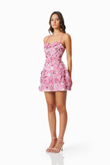 Elliatt Roseate 3D Floral Mini Dress