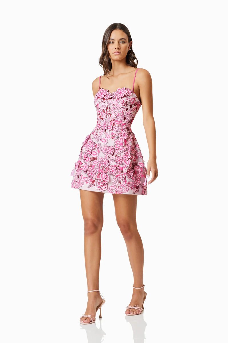 Elliatt Roseate 3D Floral Mini Dress