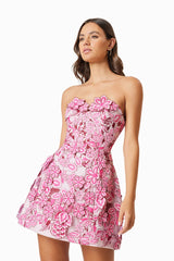 Elliatt Roseate 3D Floral Mini Dress