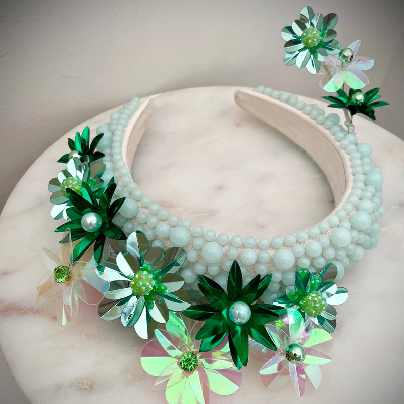 Lisa Nash Poppy Headpiece | Green